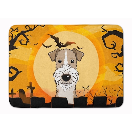 Carolines Treasures Halloween Wire Haired Fox Terrier Machine Washable Memory Foam Mat BB1805RUG